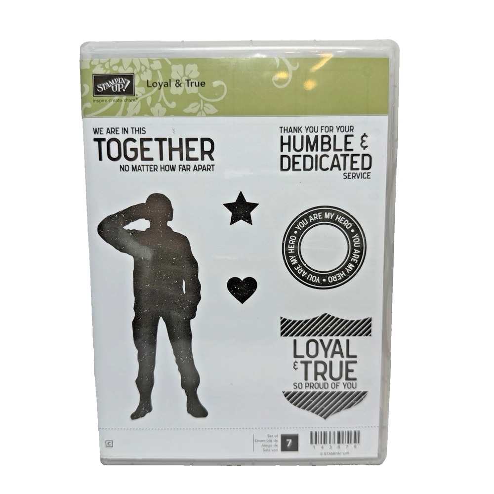Stampin' Up! Loyal & True Clilng Stamp Set Solider Patriotic Service 143879